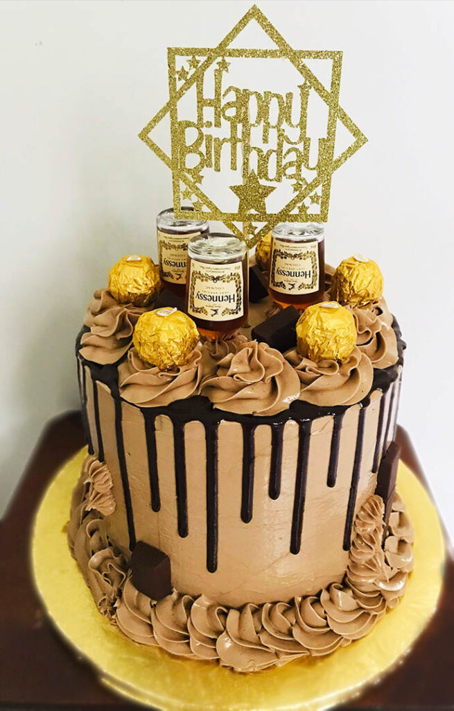 Hennessy chocolate birthday cake by Love At First Bite